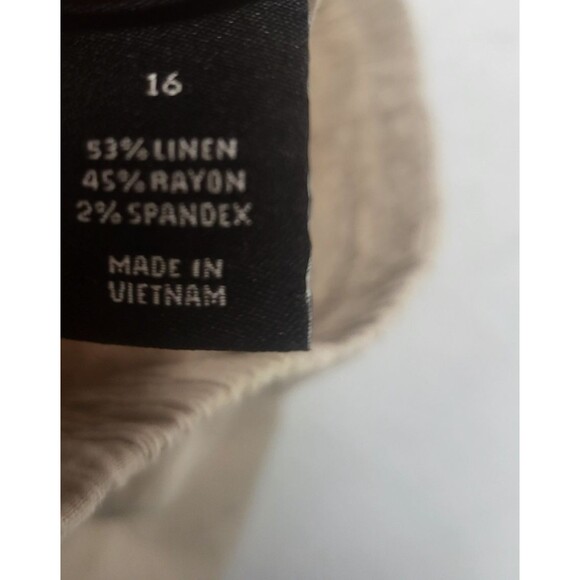 Lane Bryant Wide Leg Plus Size 55% Linen Womens Pants 16 EUC - Picture 7 of 7